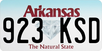 AR license plate 923KSD