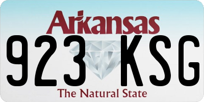 AR license plate 923KSG