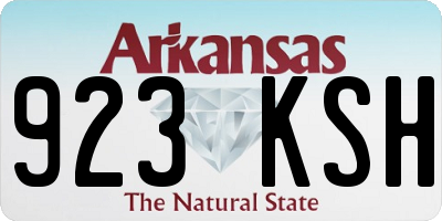 AR license plate 923KSH