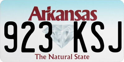 AR license plate 923KSJ