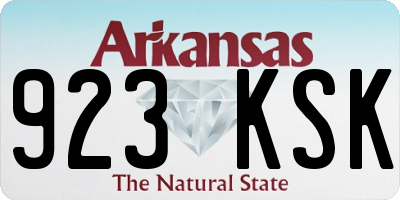 AR license plate 923KSK