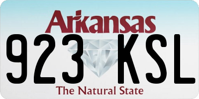 AR license plate 923KSL