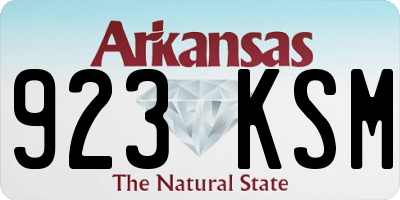 AR license plate 923KSM