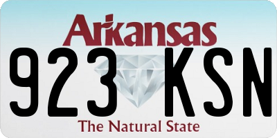 AR license plate 923KSN
