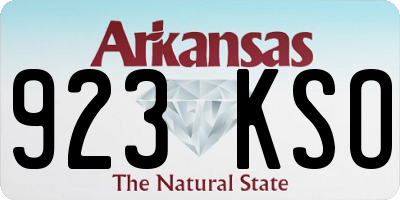 AR license plate 923KSO