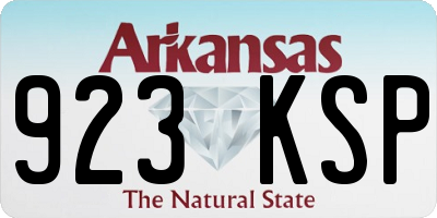 AR license plate 923KSP