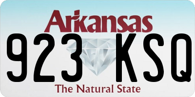 AR license plate 923KSQ