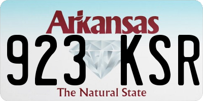 AR license plate 923KSR