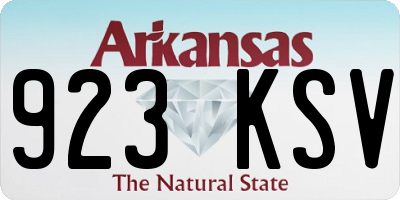 AR license plate 923KSV