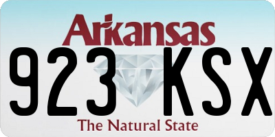 AR license plate 923KSX
