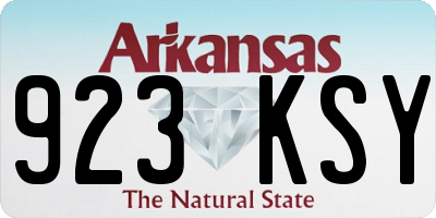 AR license plate 923KSY