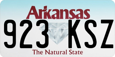 AR license plate 923KSZ