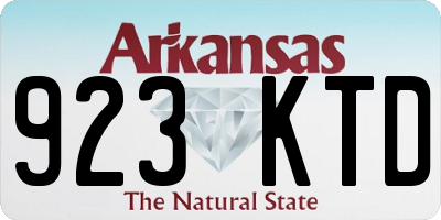 AR license plate 923KTD