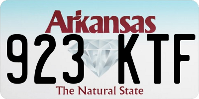AR license plate 923KTF