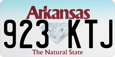 AR license plate 923KTJ