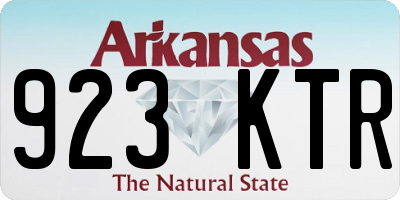 AR license plate 923KTR