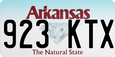 AR license plate 923KTX