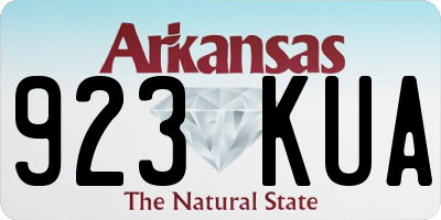 AR license plate 923KUA