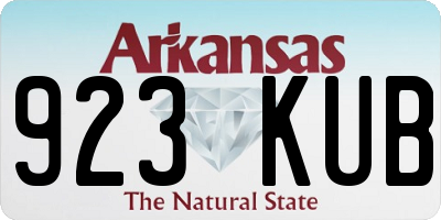 AR license plate 923KUB