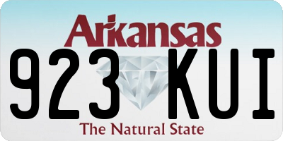 AR license plate 923KUI
