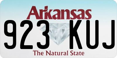 AR license plate 923KUJ