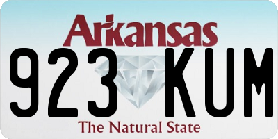 AR license plate 923KUM