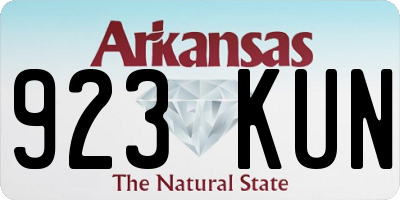 AR license plate 923KUN