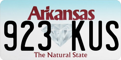AR license plate 923KUS