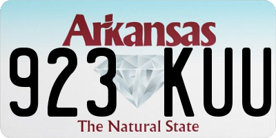 AR license plate 923KUU