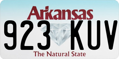 AR license plate 923KUV