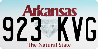 AR license plate 923KVG