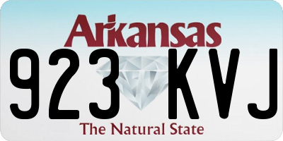 AR license plate 923KVJ
