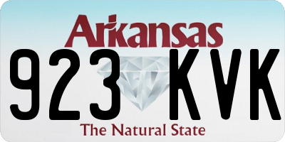 AR license plate 923KVK
