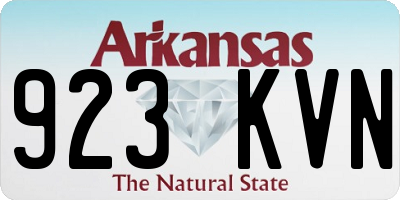 AR license plate 923KVN