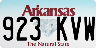 AR license plate 923KVW