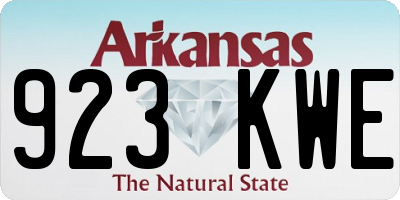 AR license plate 923KWE