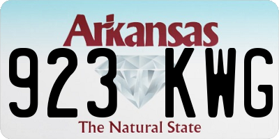 AR license plate 923KWG