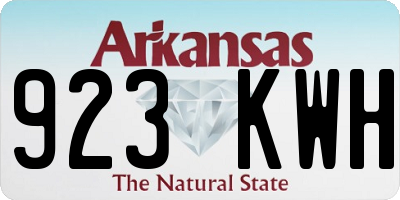 AR license plate 923KWH