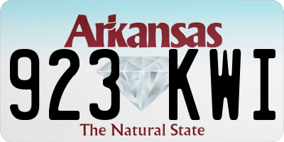AR license plate 923KWI