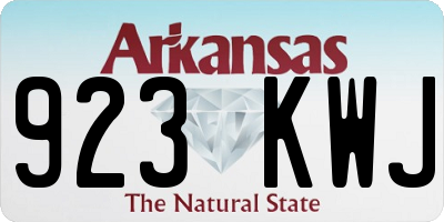 AR license plate 923KWJ