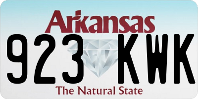 AR license plate 923KWK