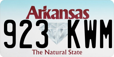 AR license plate 923KWM
