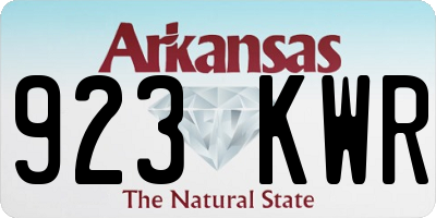 AR license plate 923KWR