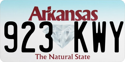 AR license plate 923KWY