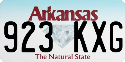 AR license plate 923KXG