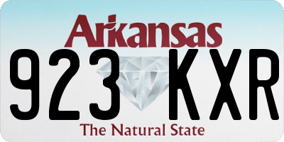 AR license plate 923KXR