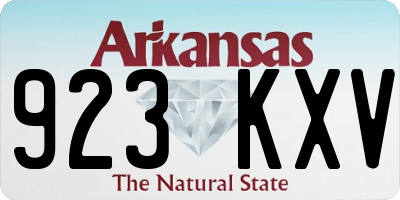 AR license plate 923KXV