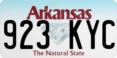 AR license plate 923KYC
