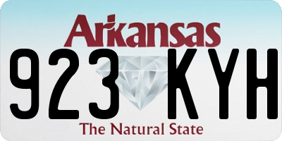 AR license plate 923KYH