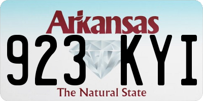 AR license plate 923KYI